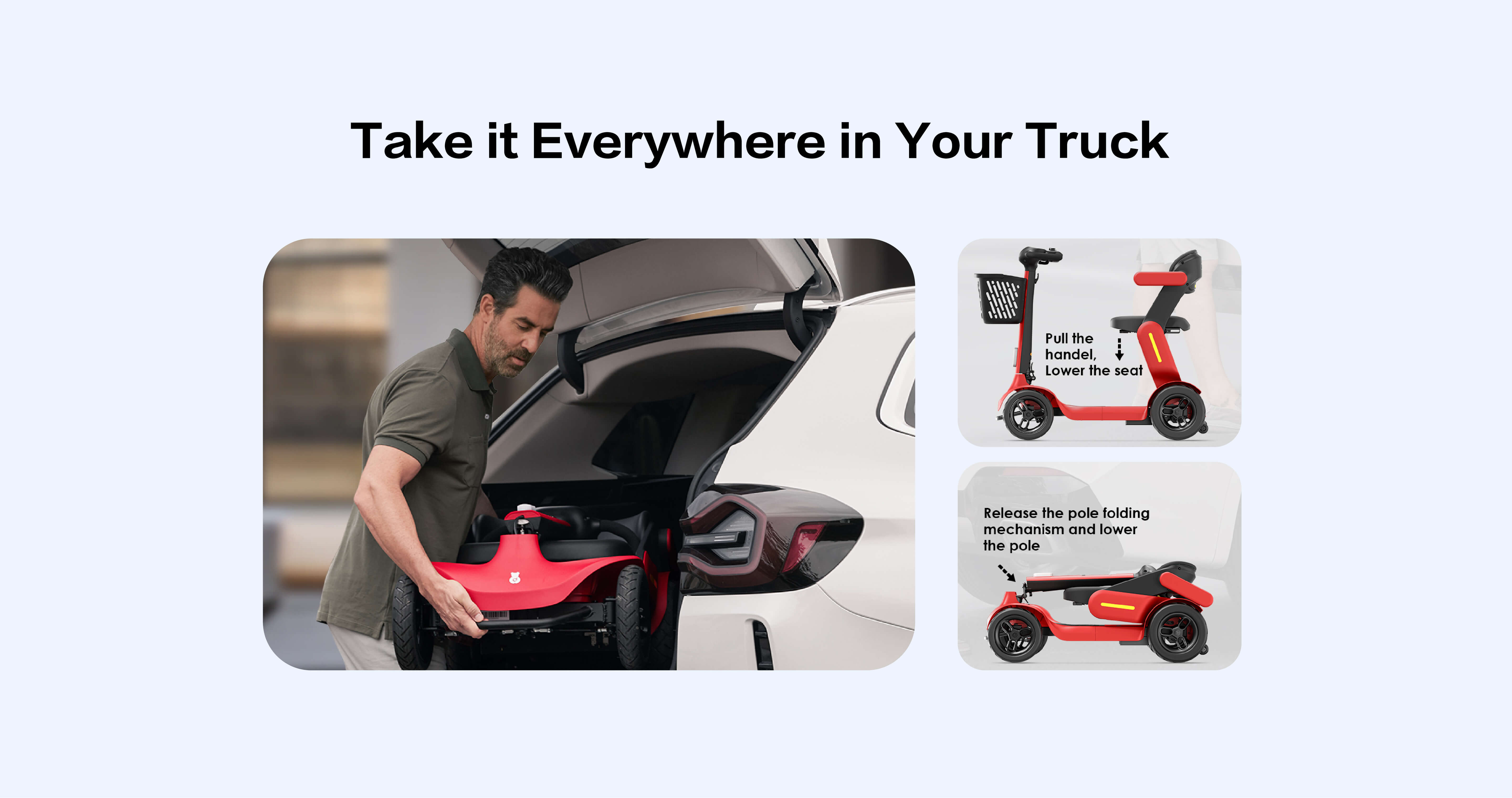 Glashow Mobility Scooter | Elevate Your Mobiity| Take it everywhere in your truck